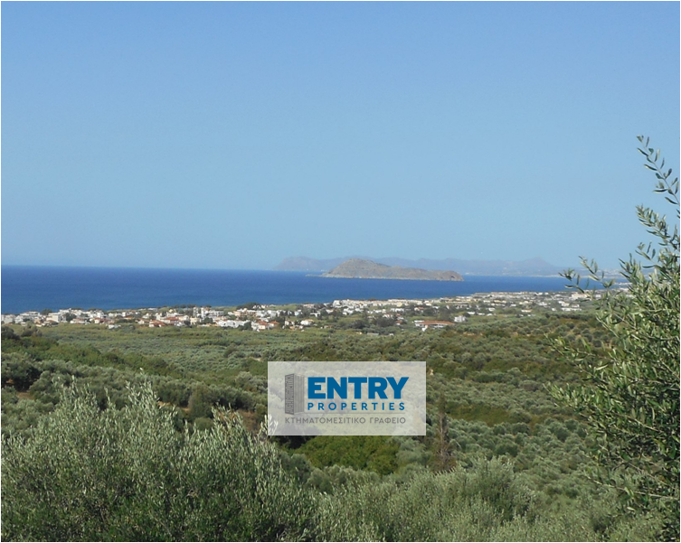 Land for sale in Loutraki – Municipality of Platanias with an area of ​​2,700 sq.m. builds 186sq.m. with incredible sea views